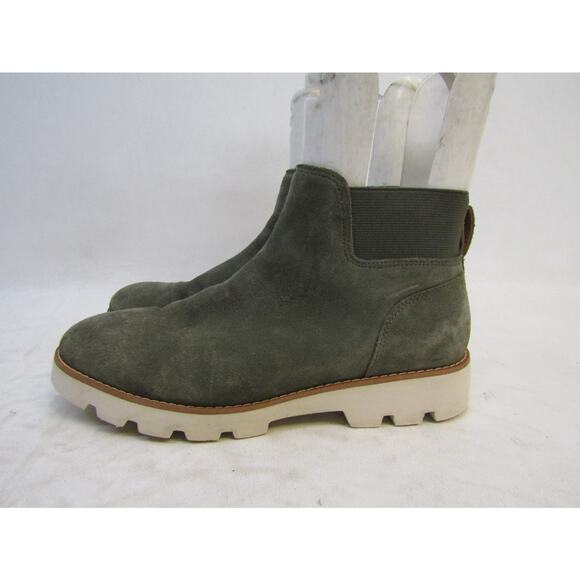 Vionic Womens Size 6 M Green Suede Chelsea Ankle Fashion Boots Bootie - Picture 1 of 11